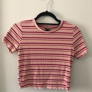 WILD FABLE striped ribbed crop top